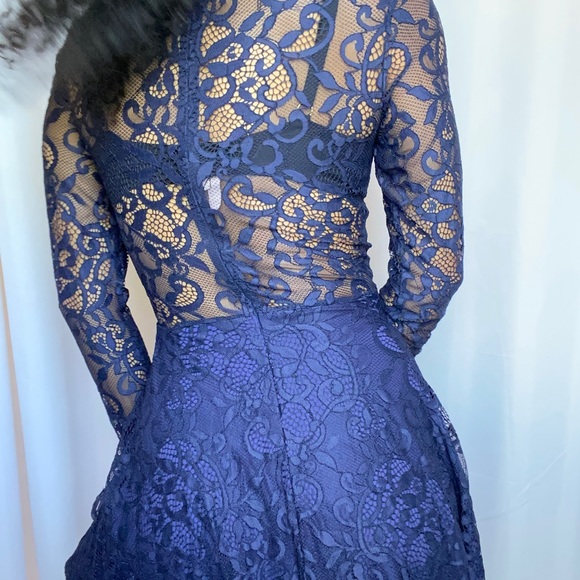 For Love & Lemons Navy Lace Dress - Picture 3 of 5